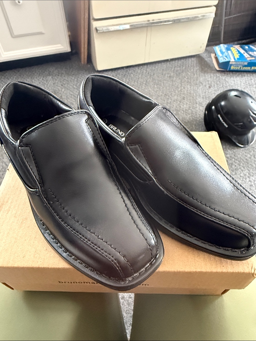 Kids Black Slip-On Dress Shoes by Bruno Magli-style
